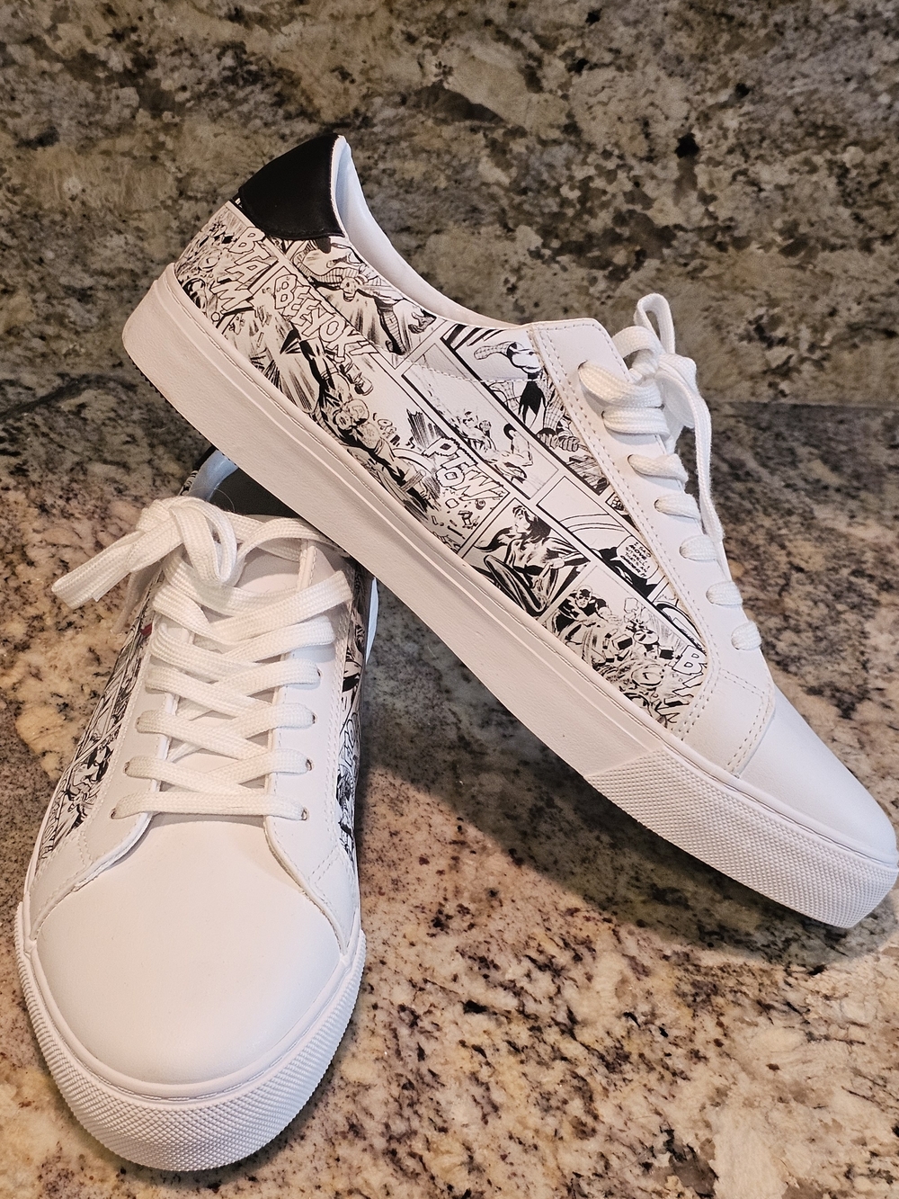 Pull&Bear Marvel Sneakers with Black Comic-Strip Panel